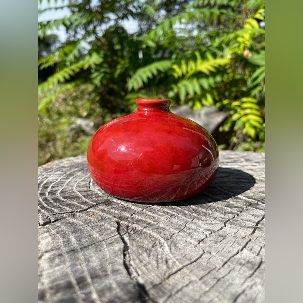 Red Ceramic Vase